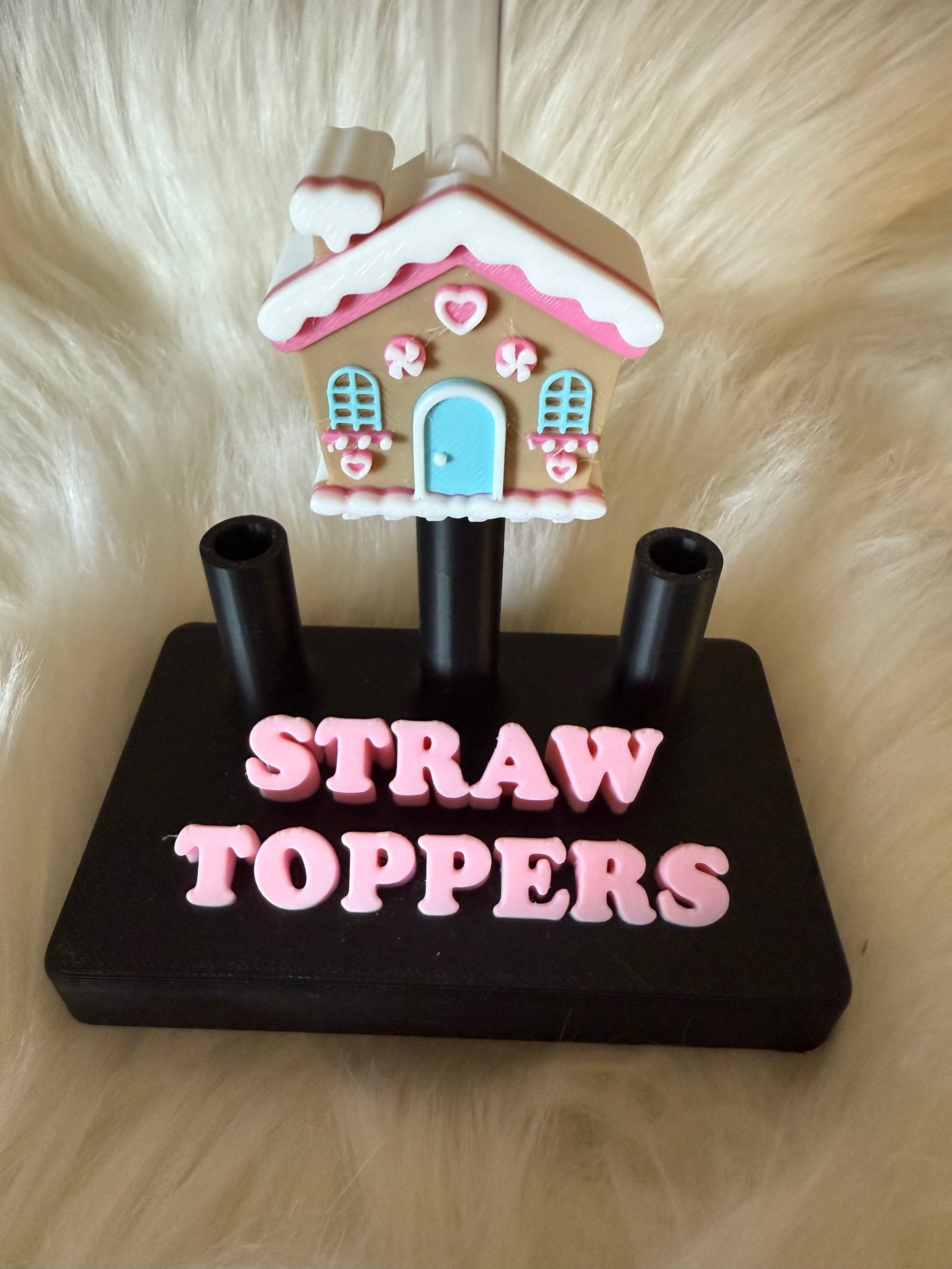 Gingerbread House Straw Topper