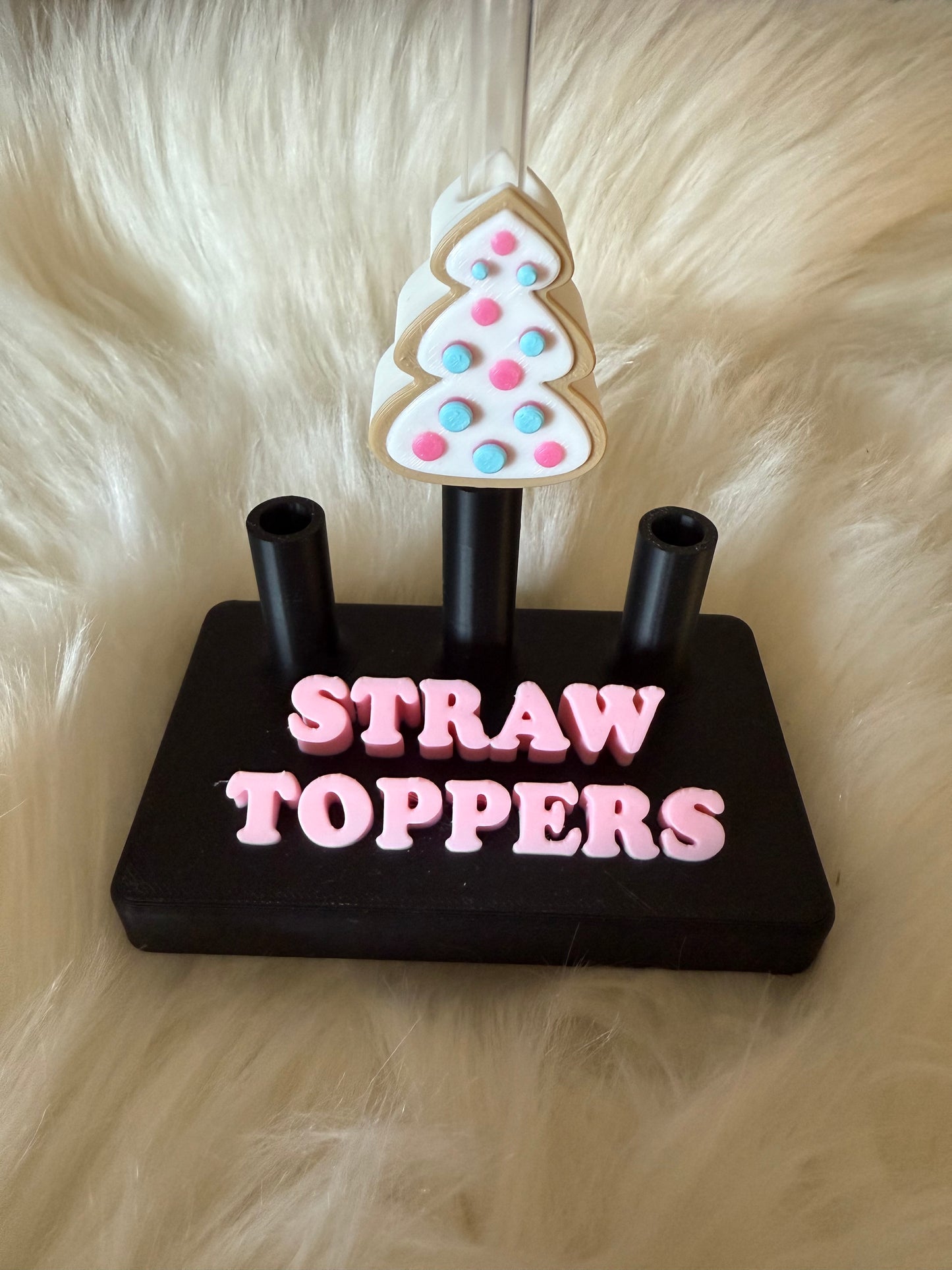 Christmas Tree Cookie Straw Topper