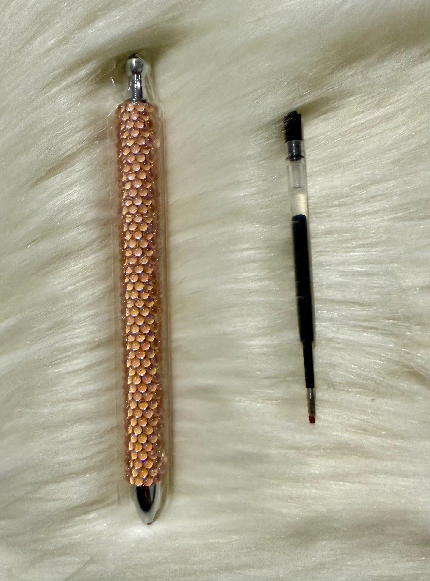 Peachy Blinged Pen