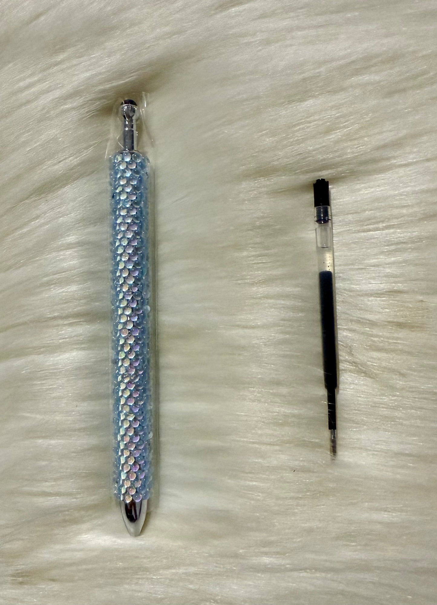 Light Blue Blinged Pen