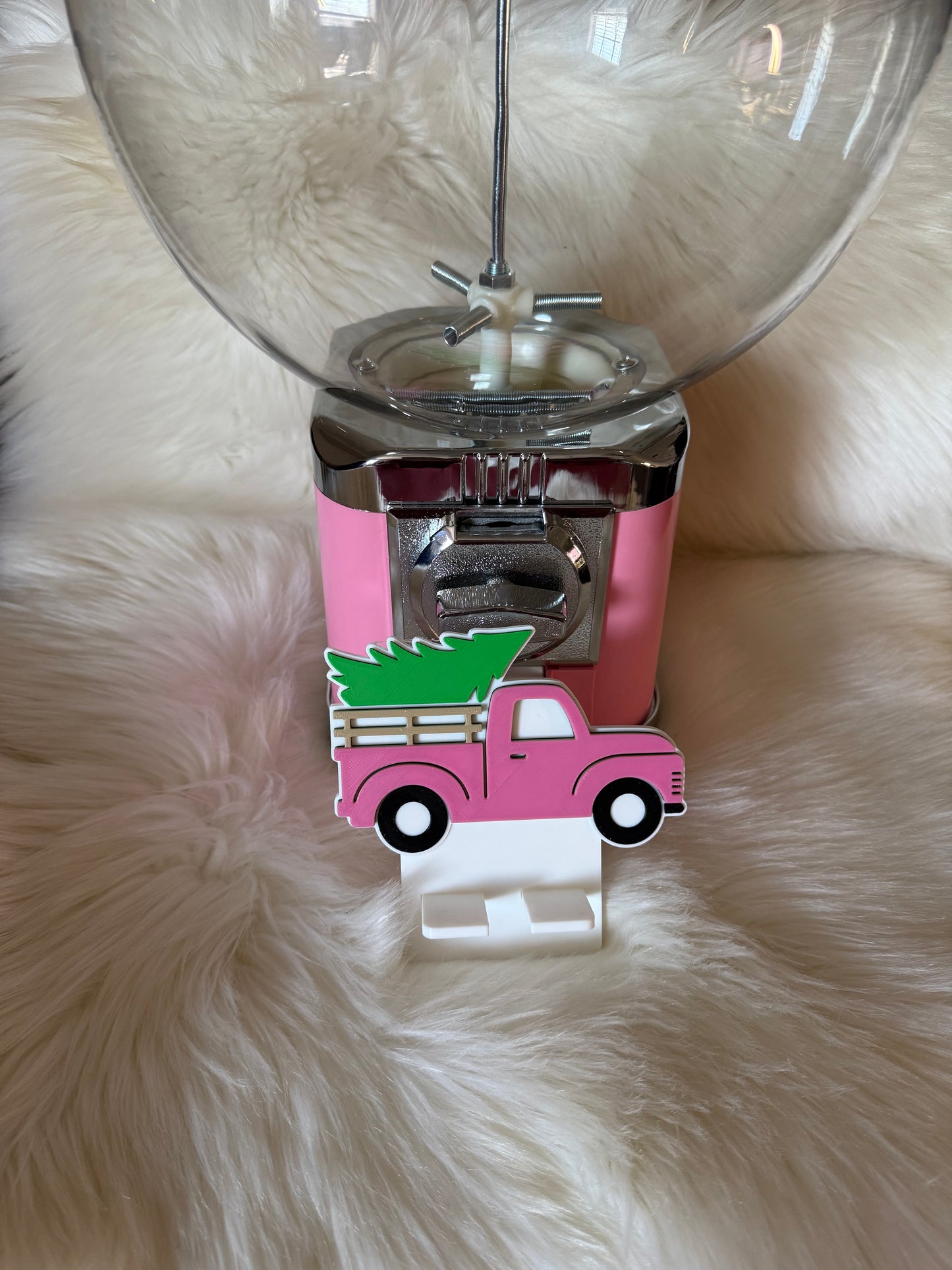 Pink Christmas Truck Phone Holder
