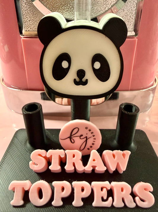 Panda Straw Topper