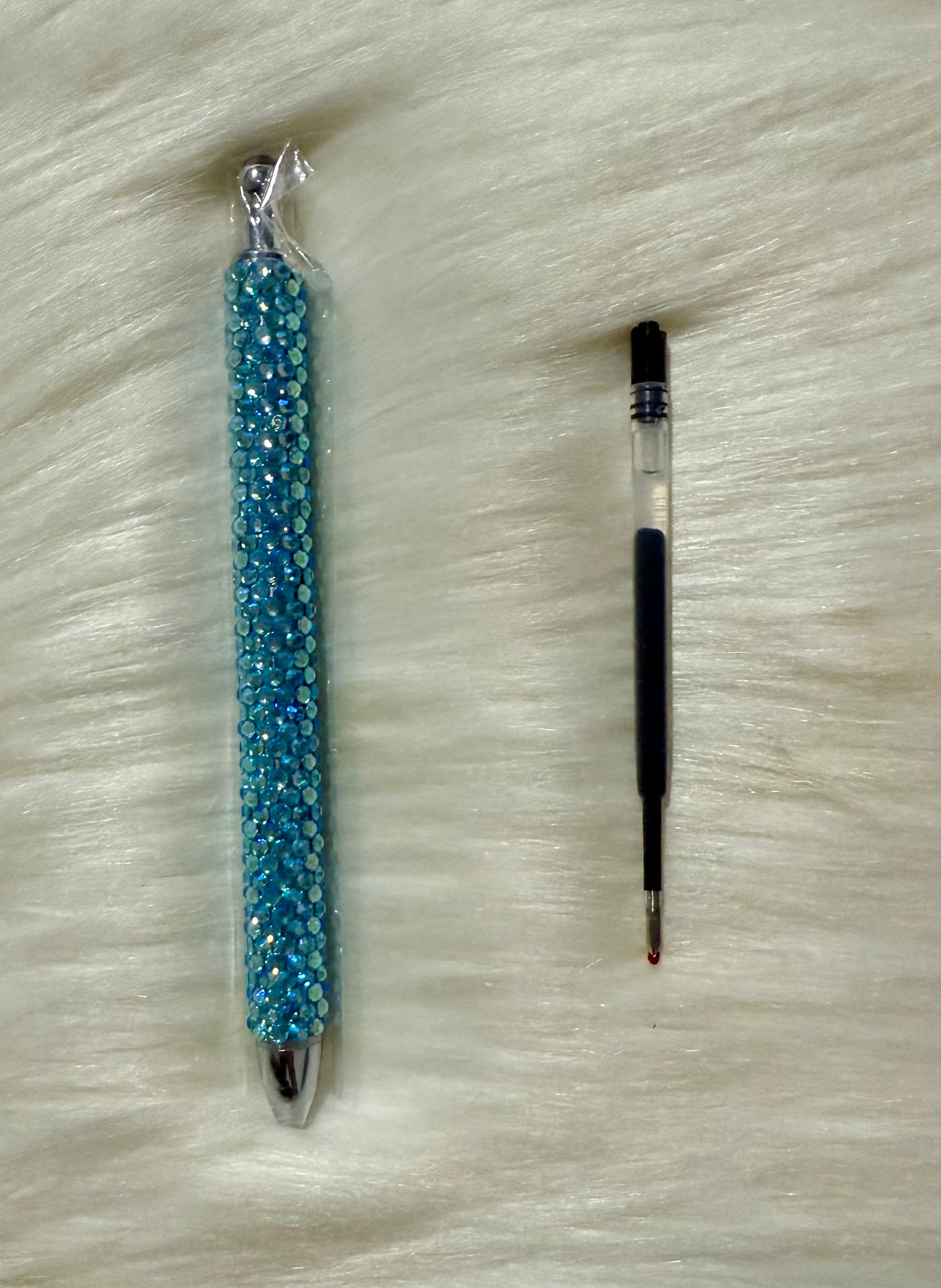 Teal Blinged Pen