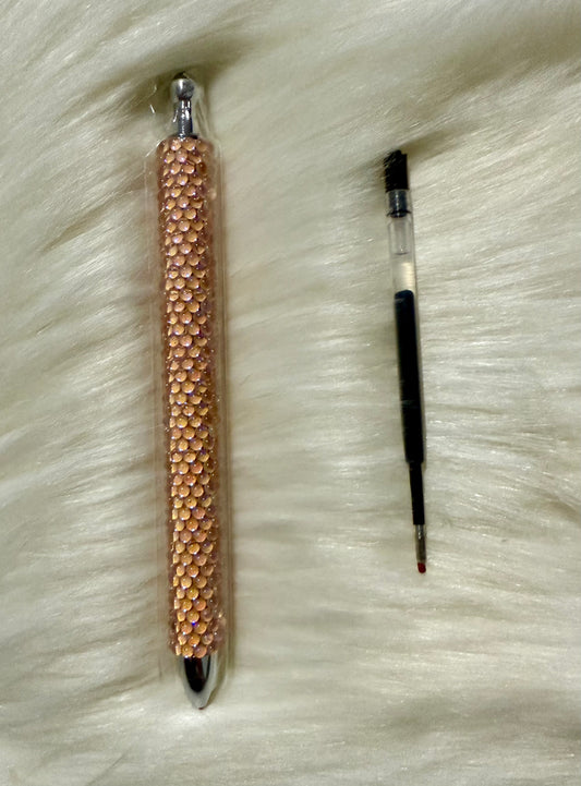 Peachy Blinged Pen