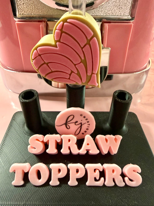 Heart Concha Straw Topper