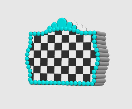 Checkered Frame Pen Holder