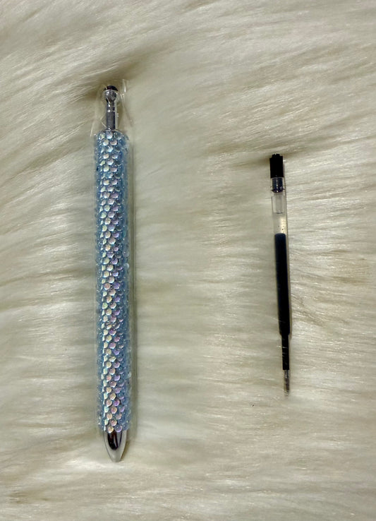 Light Blue Blinged Pen