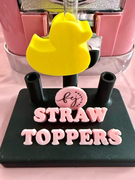 Yellow Duck Straw Topper