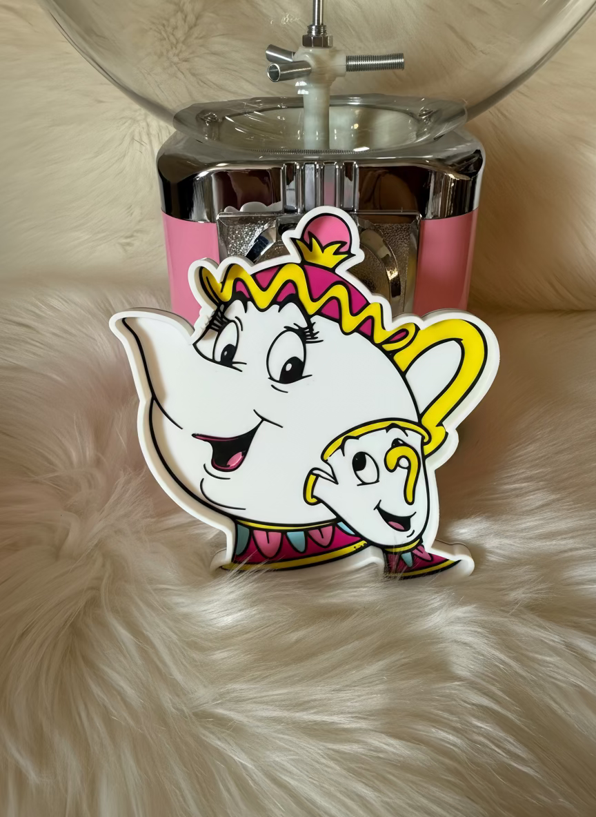 Cute Kettle & Mug Trinket Tray