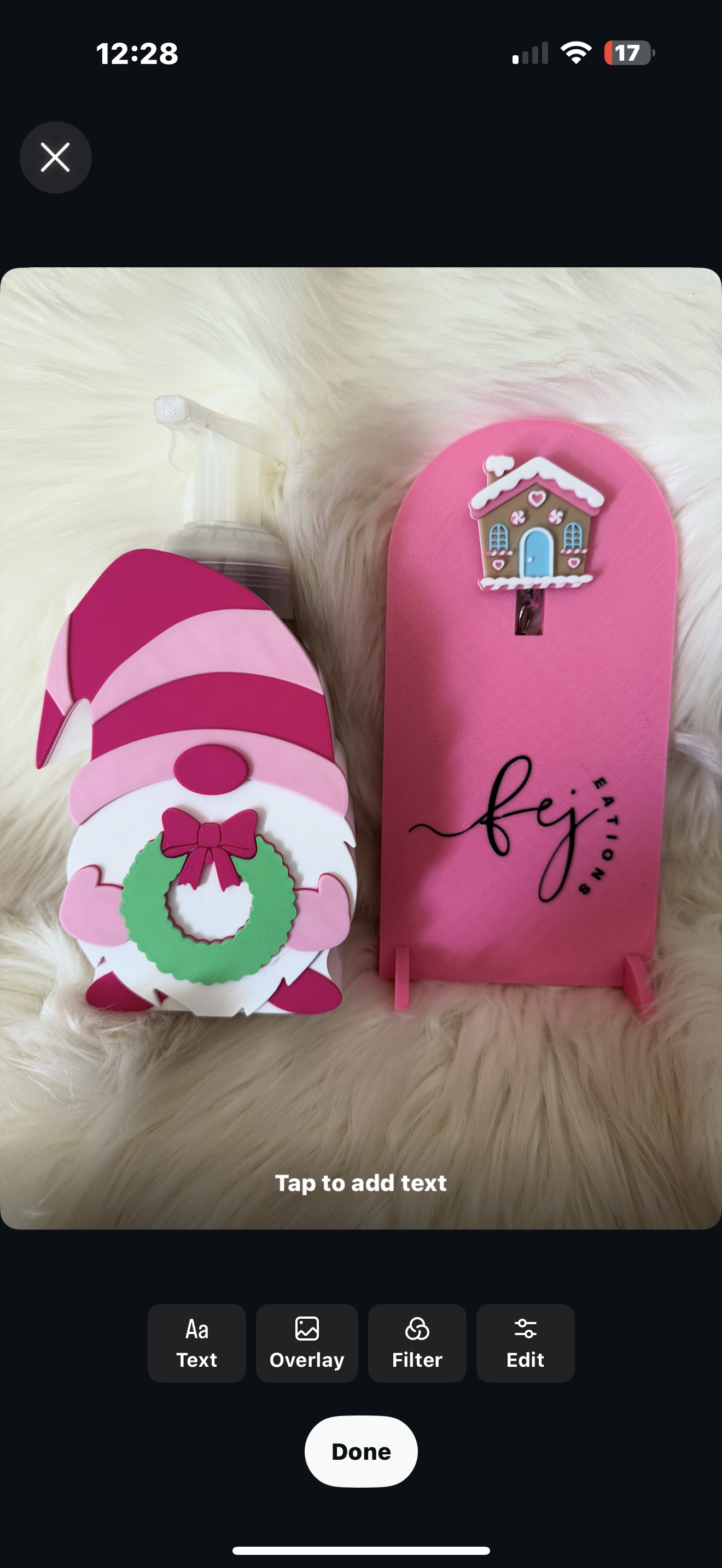 Gnome w/ Wreath Bath & Body Works Foam Soap Holder