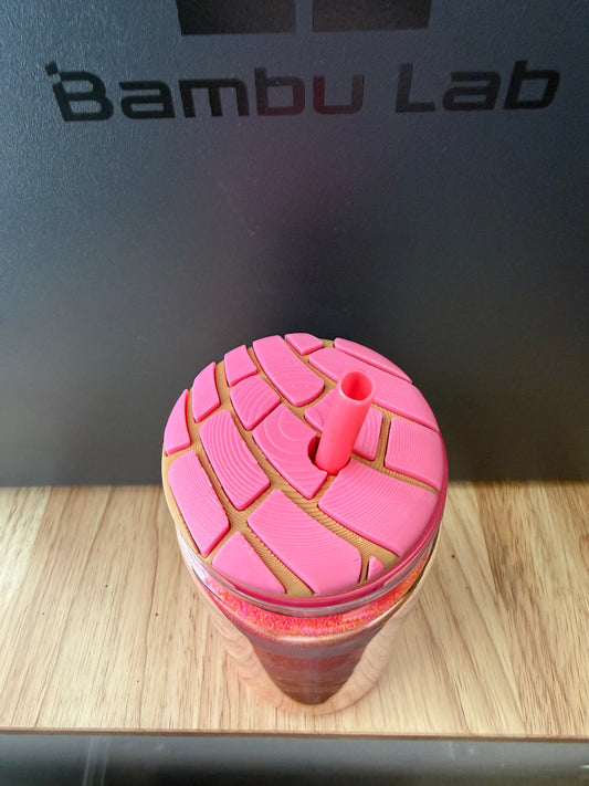 16oz Concha Lid Straw Topper