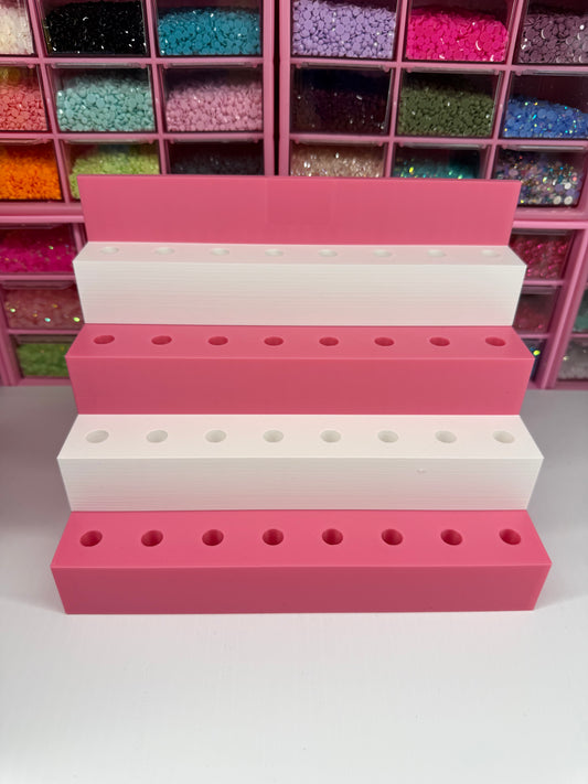 32 Pen Stand Pink & White