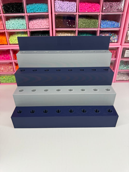 32 Pen Stand Navy Blue & Grey